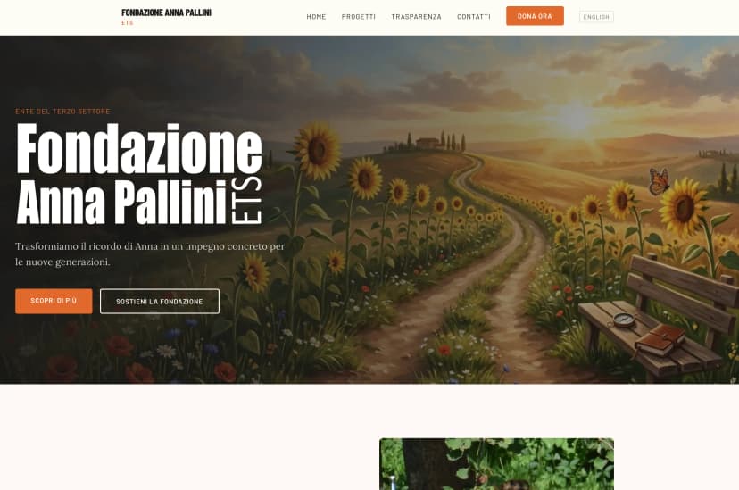 Website — Fondazione Anna Pallini ETS Website — Fondazione Anna Pallini ETS - Project by Francesco Fontanesi featuring Astro, WordPress, SEO