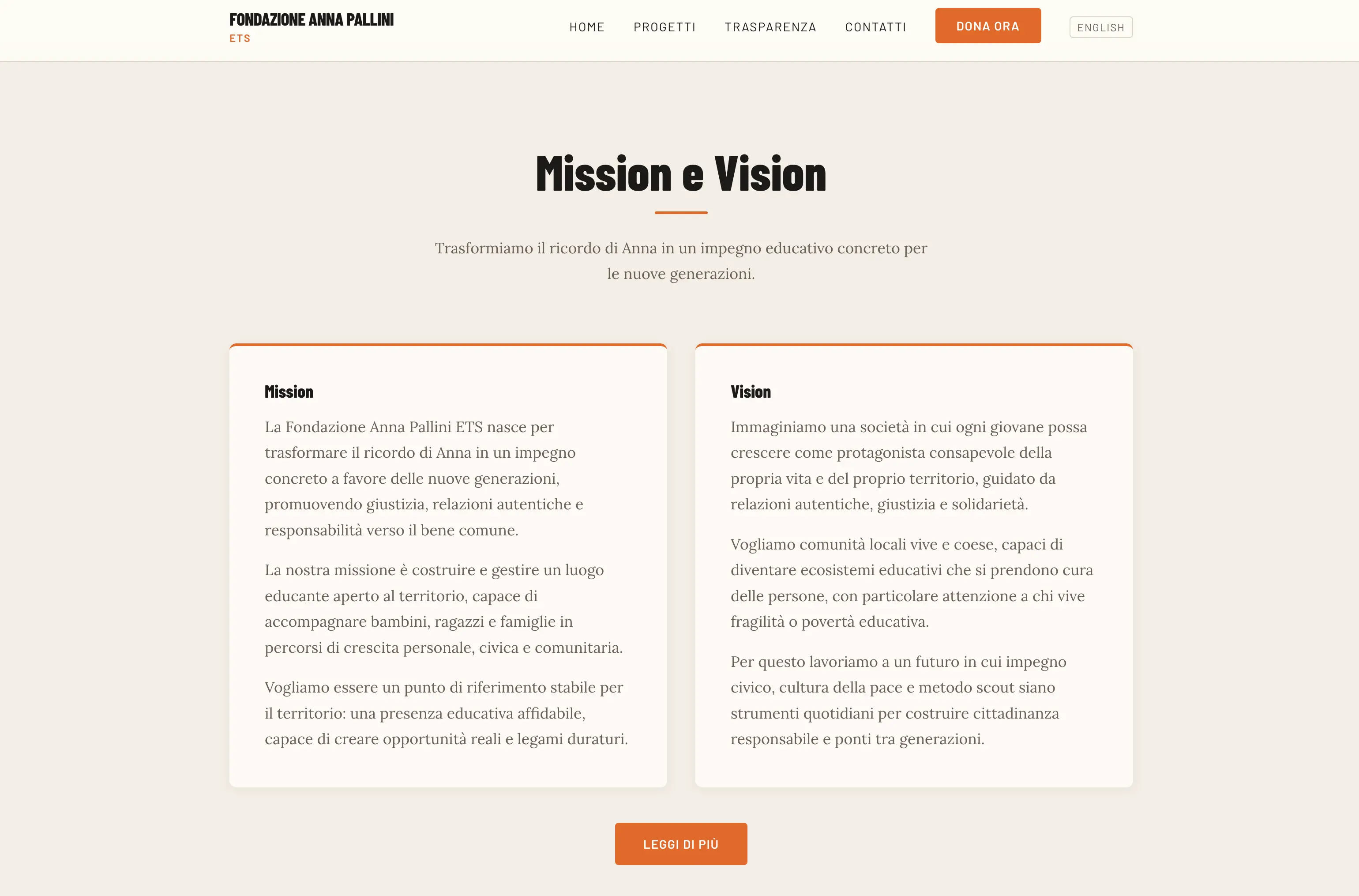 Website — Fondazione Anna Pallini ETS - Image 1 Website — Fondazione Anna Pallini ETS - Gallery Image 1 - by Francesco Fontanesi